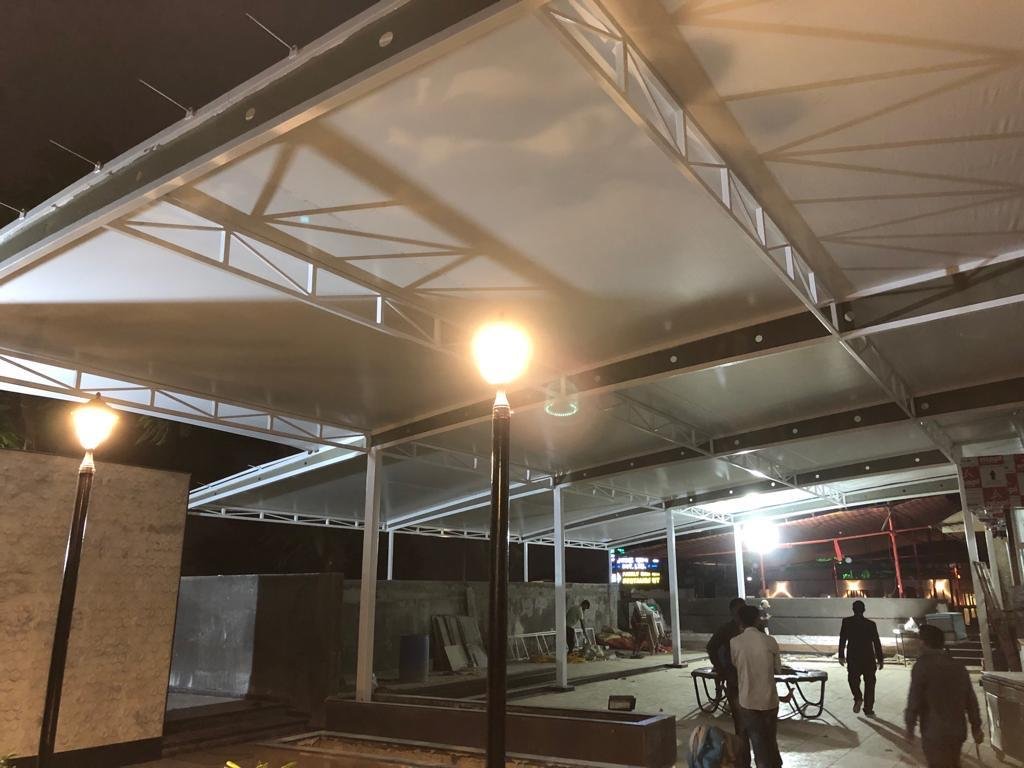One Side Slope Tensile Structure